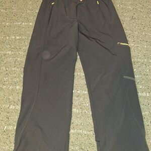 Title Nine Women’s Black Technical Nylon Hiking Softshell Pants Zip Pockets